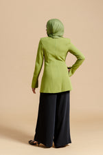 Load image into Gallery viewer, Fern Green Buttoned Blazer Tunic
