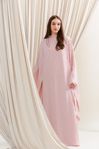 Orchid Pink Beaded Kaftan Gown