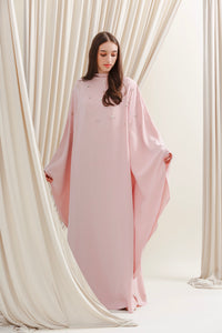 Orchid Pink Beaded Kaftan Gown