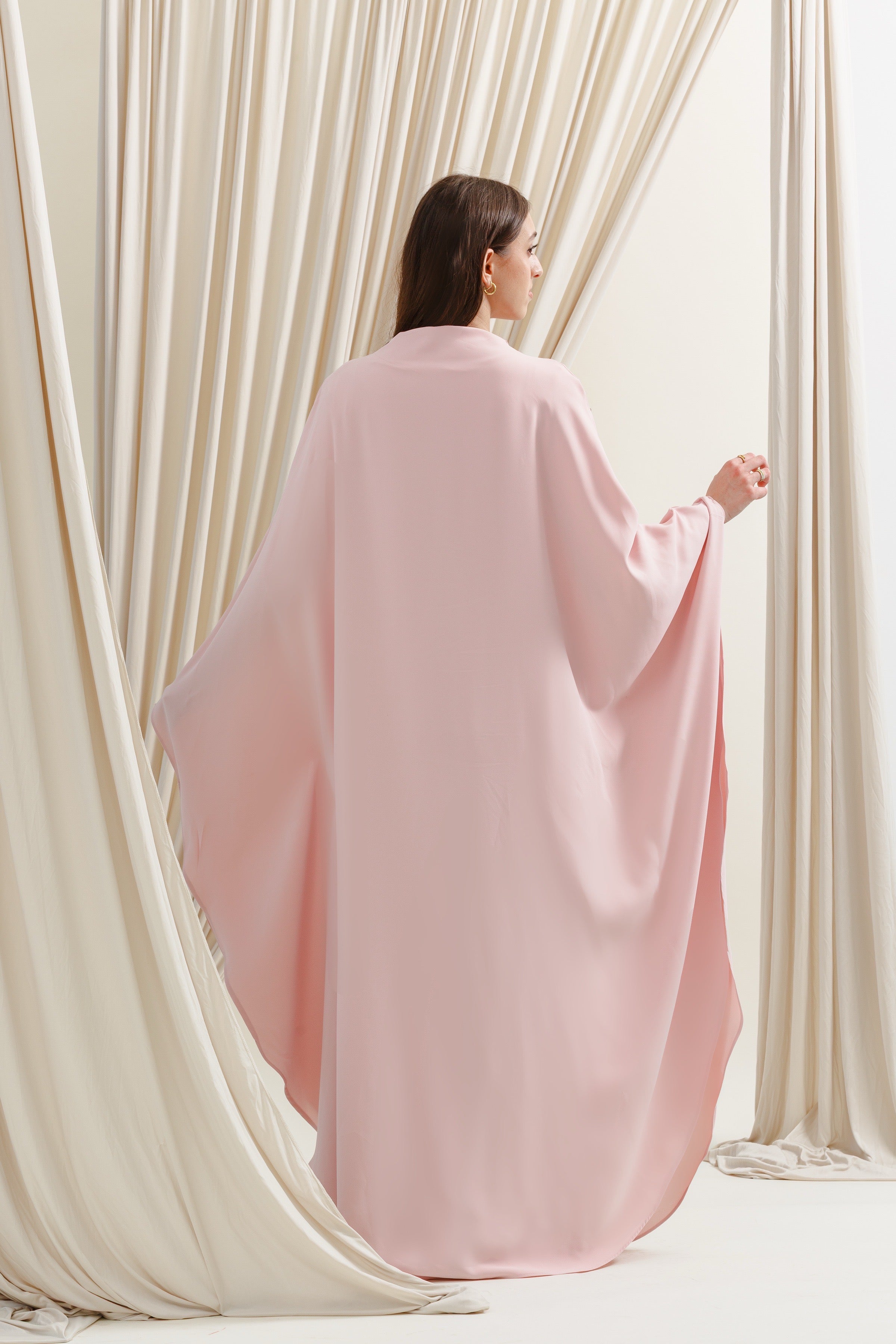 Orchid Pink Beaded Kaftan Gown