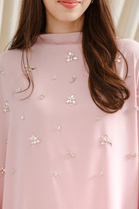 Orchid Pink Beaded Kaftan Gown