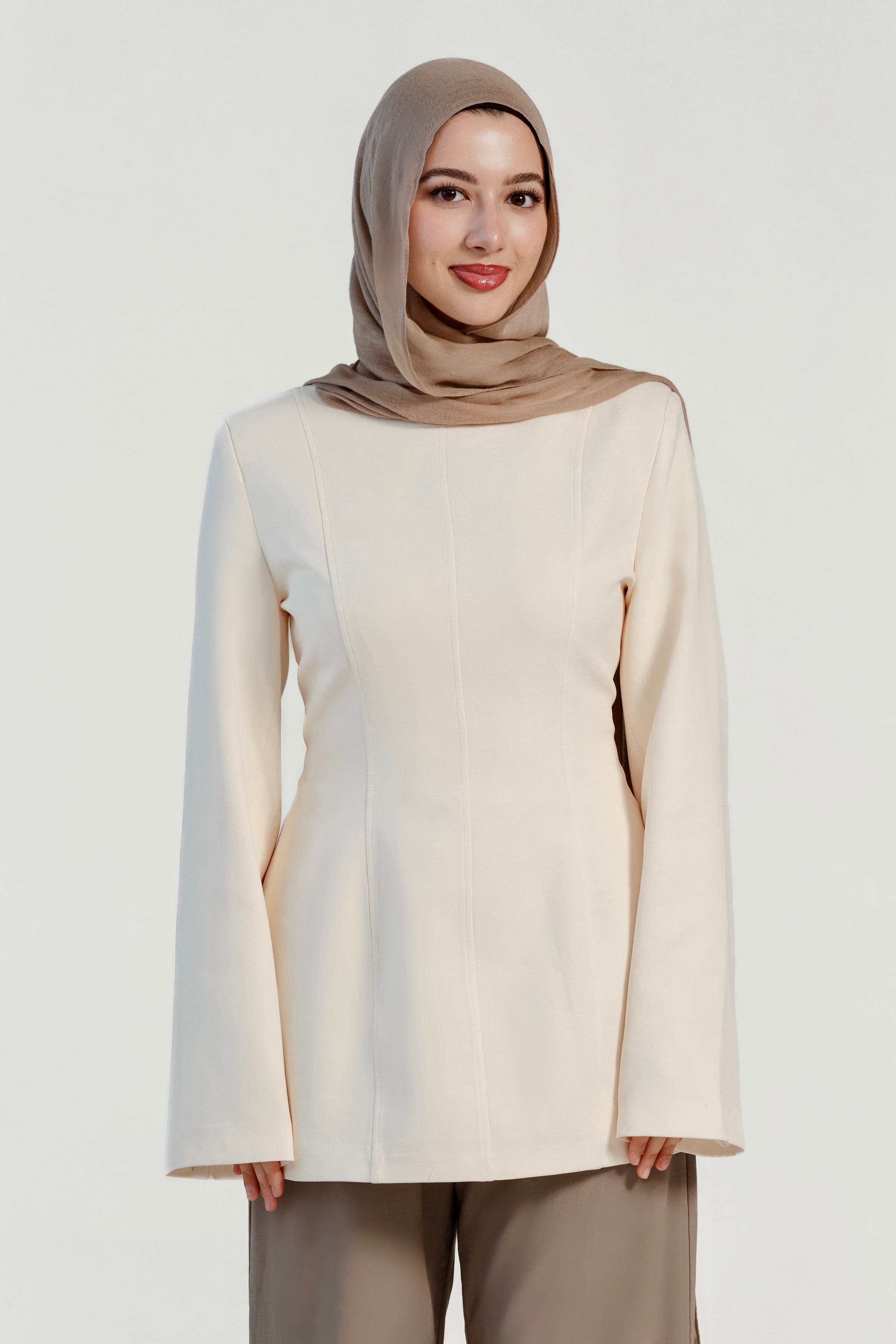 Cream Structured Tunic