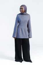 Load image into Gallery viewer, Pewter Gray Structured Tunic
