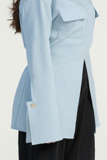 Load image into Gallery viewer, Sky Blue Utility Slit Tunic
