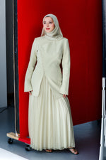 Load image into Gallery viewer, Melon Pleated Chiffon Skirt
