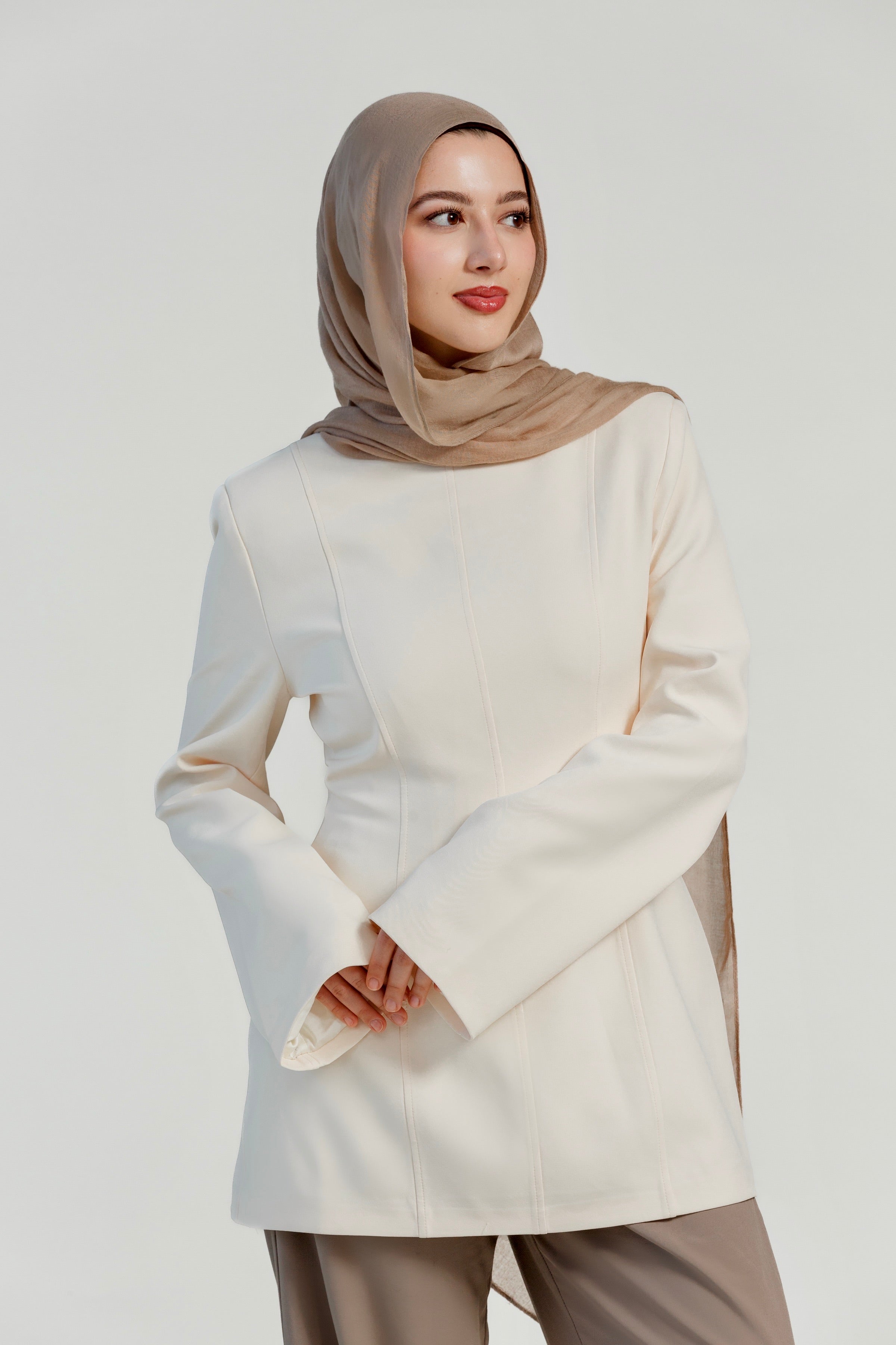 Cream Structured Tunic