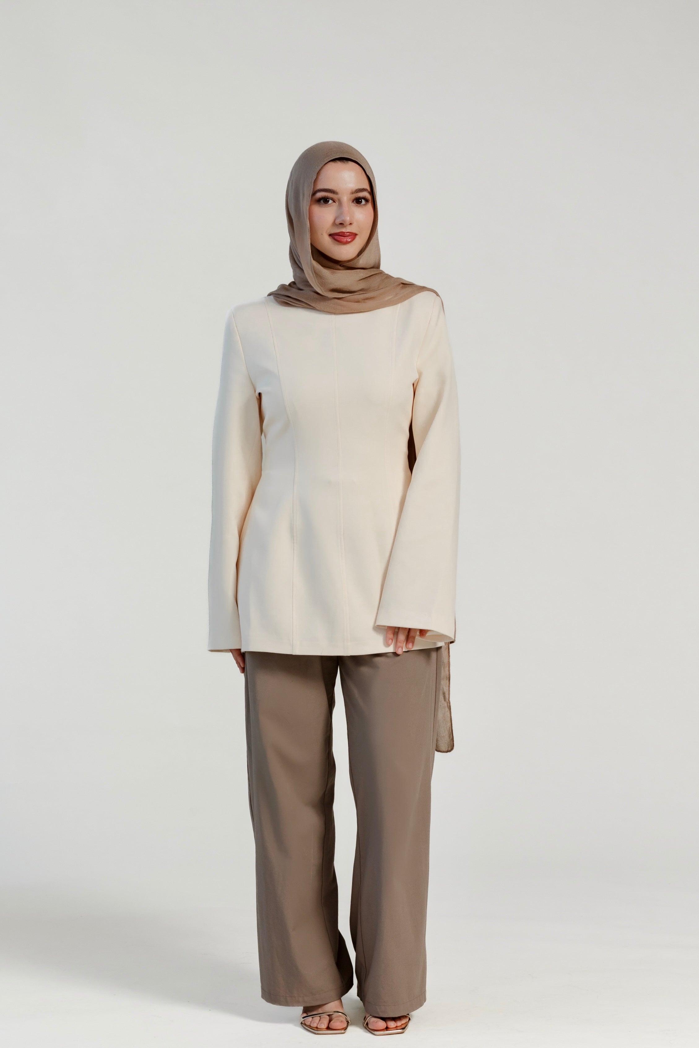 Cream Structured Tunic