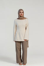 Load image into Gallery viewer, Cream Structured Tunic
