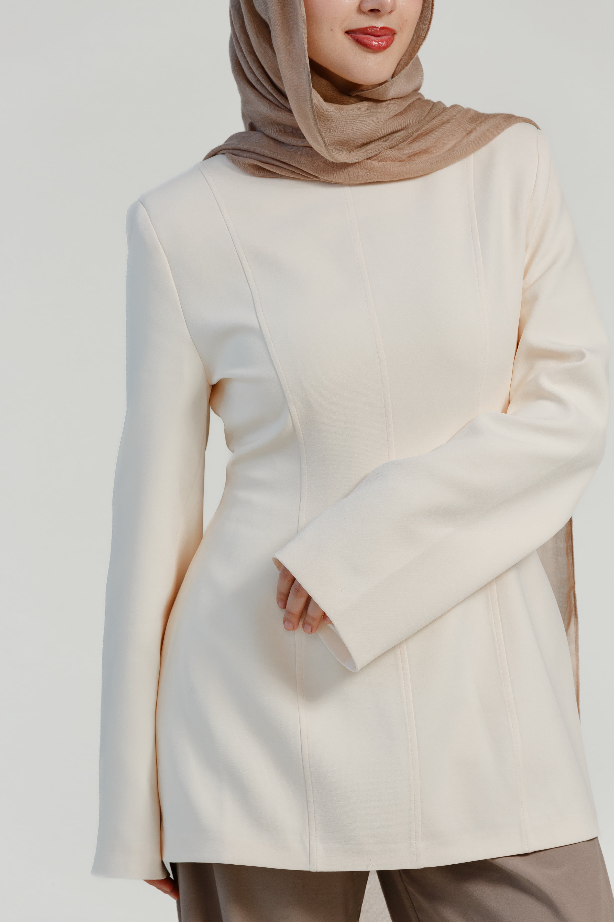 Cream Structured Tunic