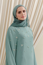 Load image into Gallery viewer, Sea Green Beaded Kaftan Gown
