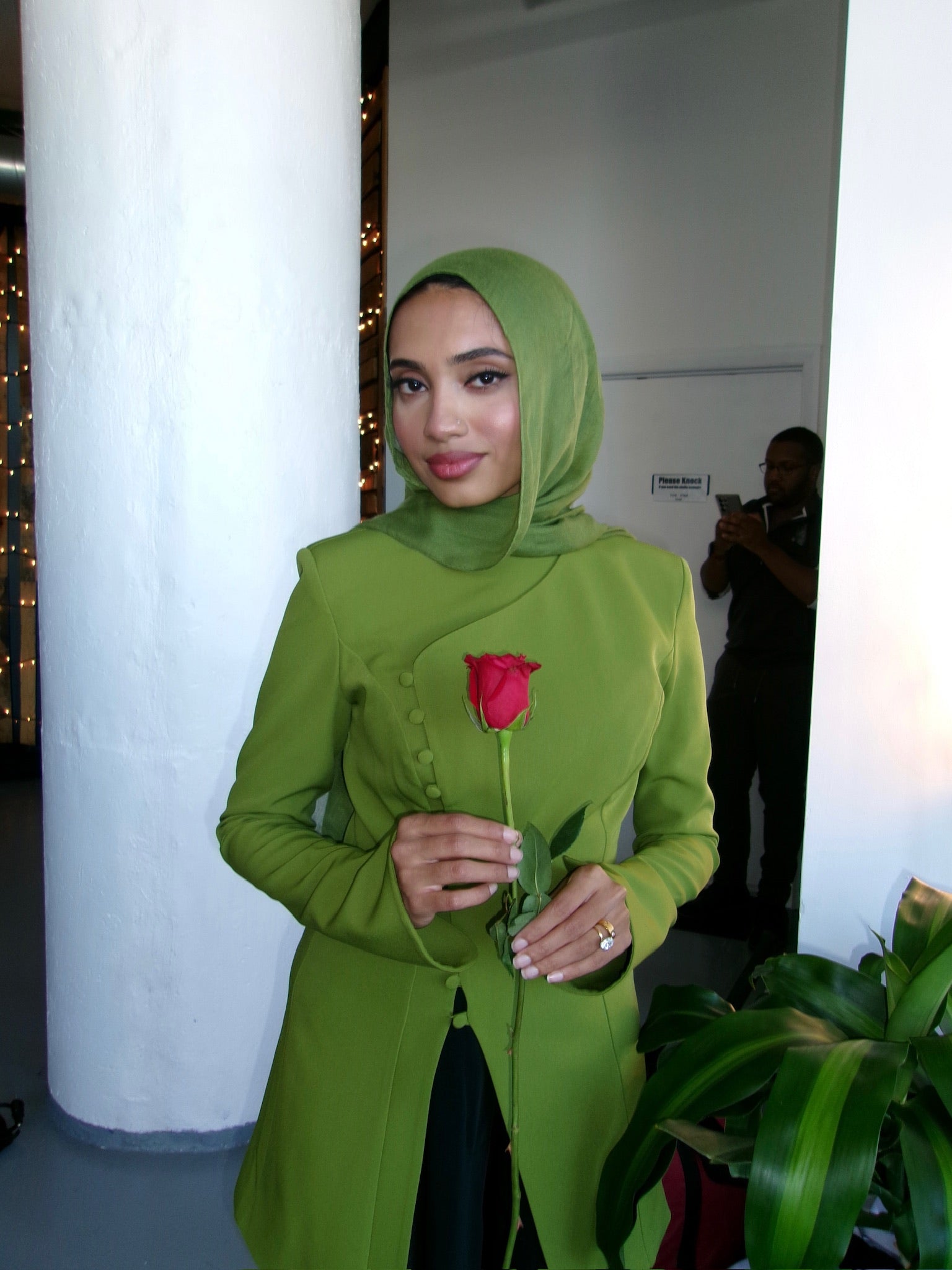 Fern Green Buttoned Blazer Tunic