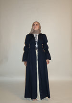 Load image into Gallery viewer, Navy Cinched Cloak
