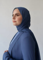 Load image into Gallery viewer, Denim Blue Shimmering Scarf
