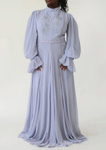 Load image into Gallery viewer, Periwinkle Beaded Appliqué Gown
