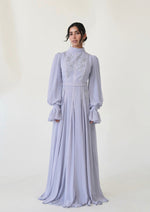 Load image into Gallery viewer, Periwinkle Beaded Appliqué Gown
