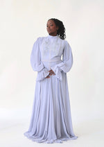 Load image into Gallery viewer, Periwinkle Beaded Appliqué Gown
