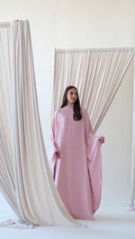 Load and play video in Gallery viewer, Orchid Pink Beaded Kaftan Gown
